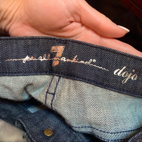 rare 7FAM dojo patent leather lattice pocket jeans - Picture 6 of 8